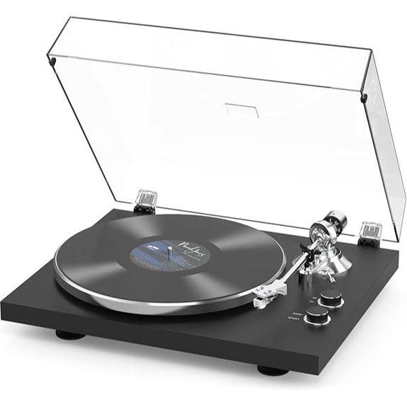 Wireless Vinyl Turntable with RCA Output and USB Recording