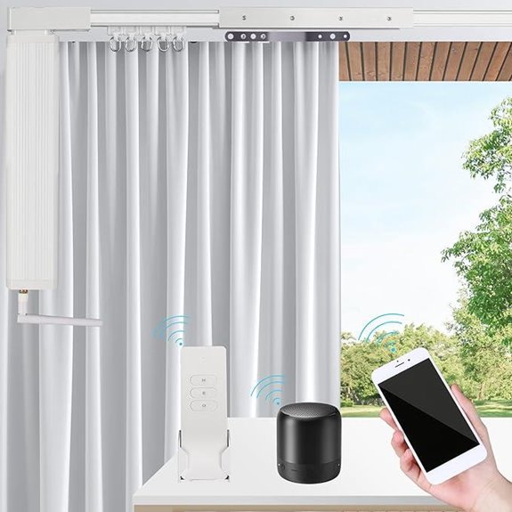 Smart WiFi Curtain Tracks with Voice & Remote Control