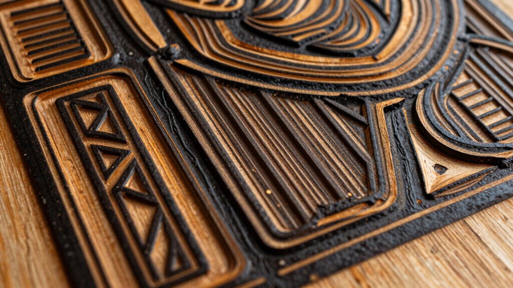 wood and linocut techniques