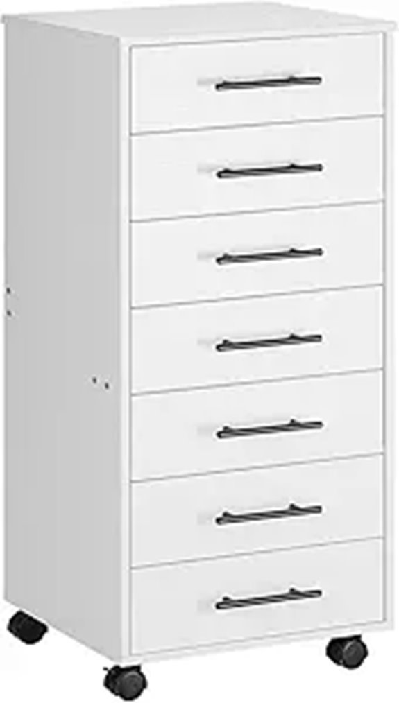 HOOBRO 7-Drawer Wooden Office File Cabinet