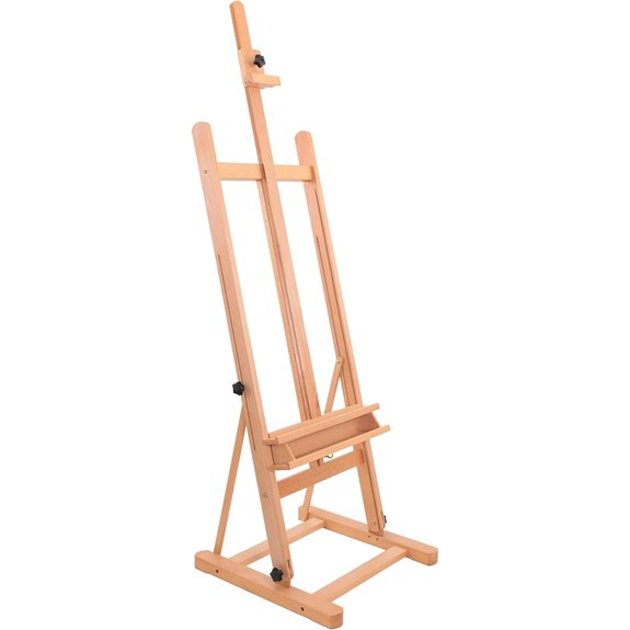U.S. Art Supply Wooden Artist Easel with Storage