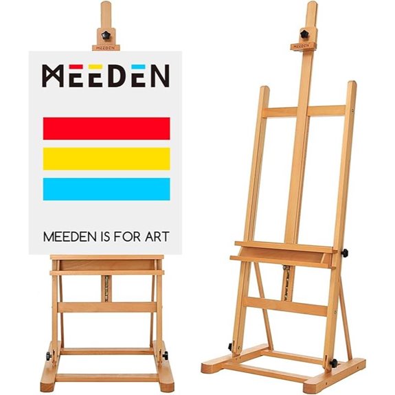 MEEDEN Beech Wood Artist Easel with Storage Tray