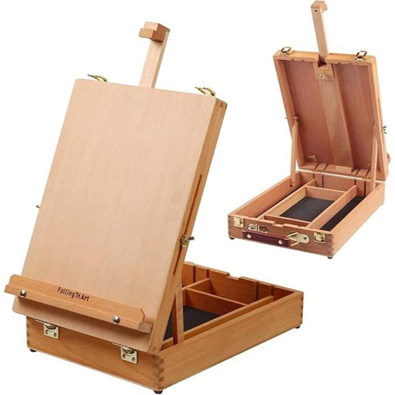 Falling in Art Wooden Desktop Easel for Painting