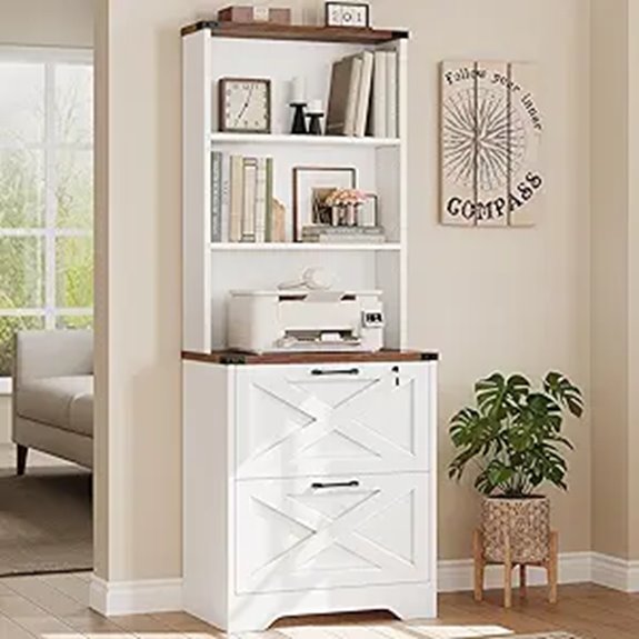 SEDETA 2-Drawer Locking Wood File Cabinet