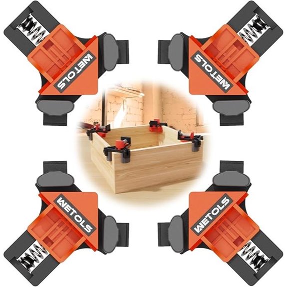 Wetols 4-Pack 90° Corner Clamps for Woodworking