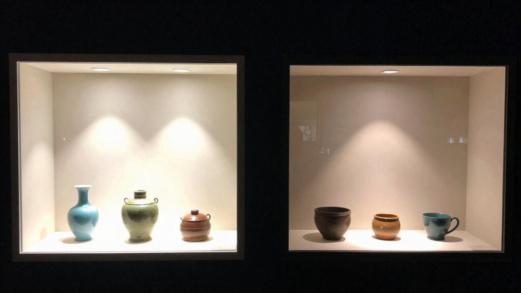 adjustable lighting for exhibits