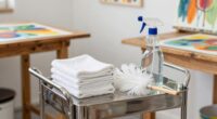 art studio cleaning tools