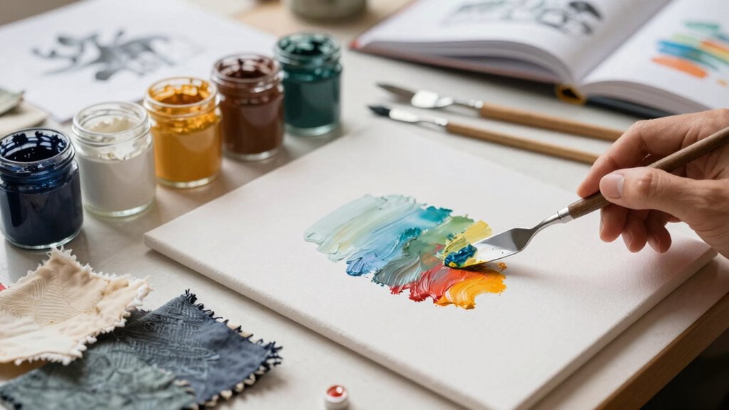 artists meticulous material testing