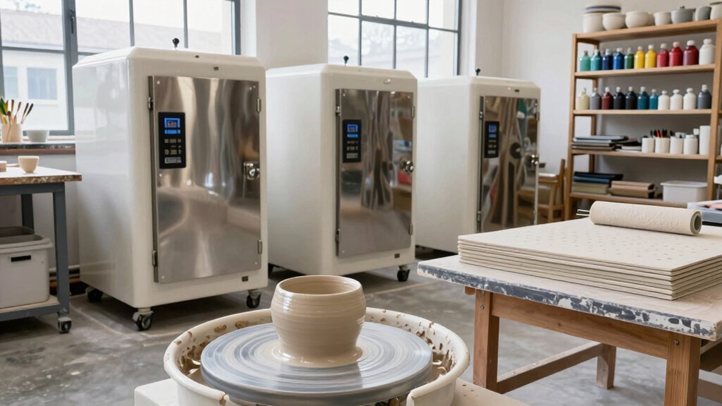 ceramic studio equipment setup