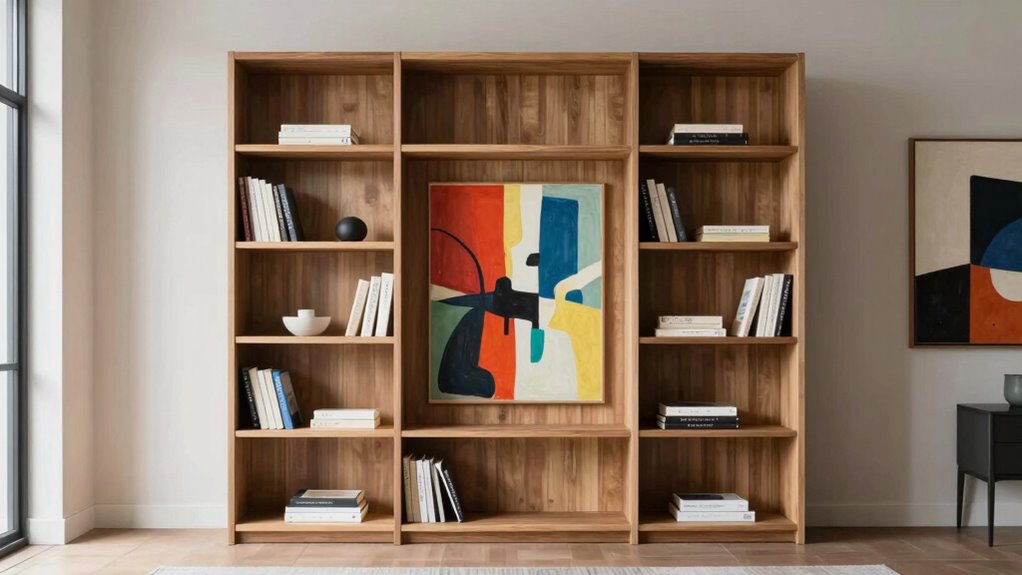 curated minimalist art display
