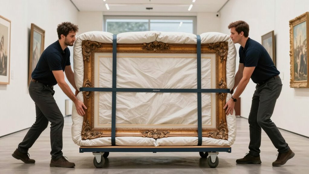handle fragile artwork carefully