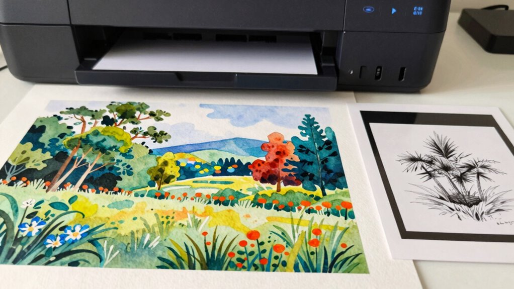 matching printer size and media