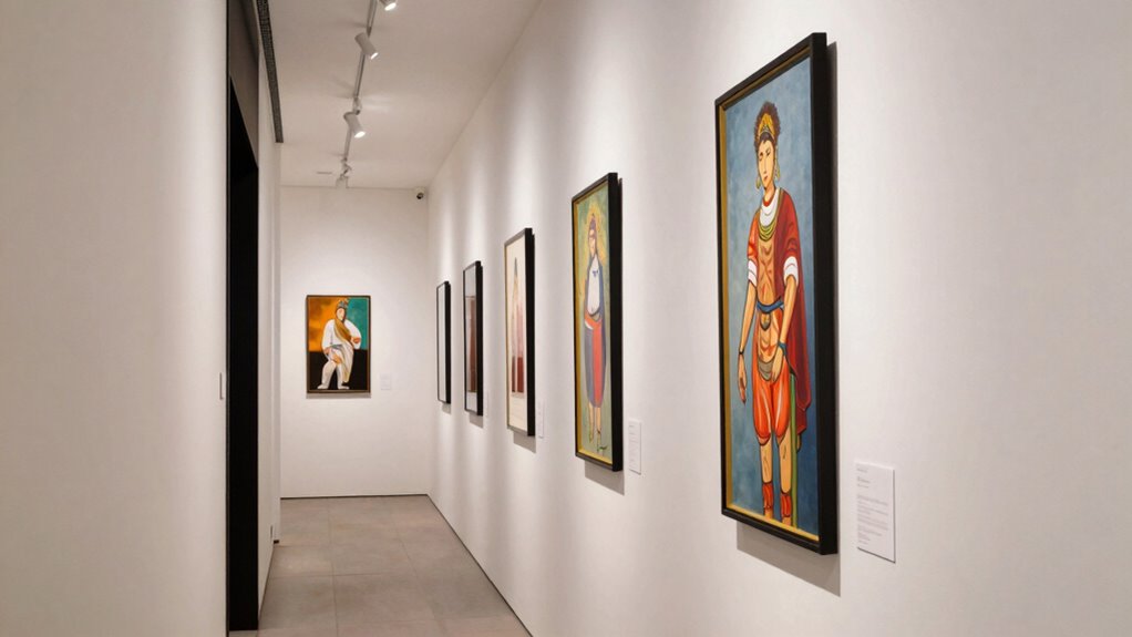 narrow wall art placement