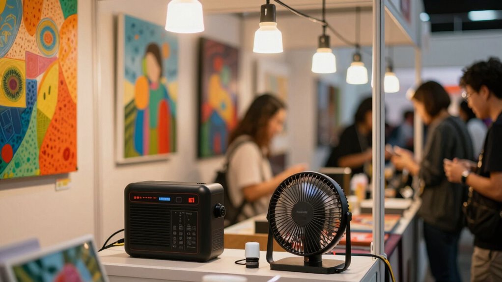 power lighting fans preparation