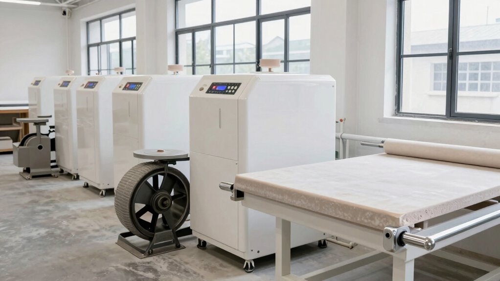 safe efficient pottery studio setup