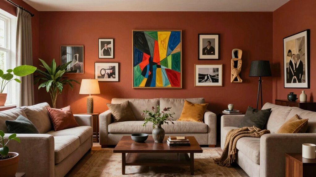 warm curated art ambiance