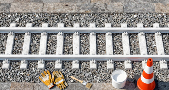 Painting The Sides Of Railroad Rails White To Reduce Derailment