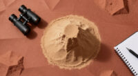 High-Res Photo Shows Sand-Capped Butte Rising From Mars Plain Of Polygons